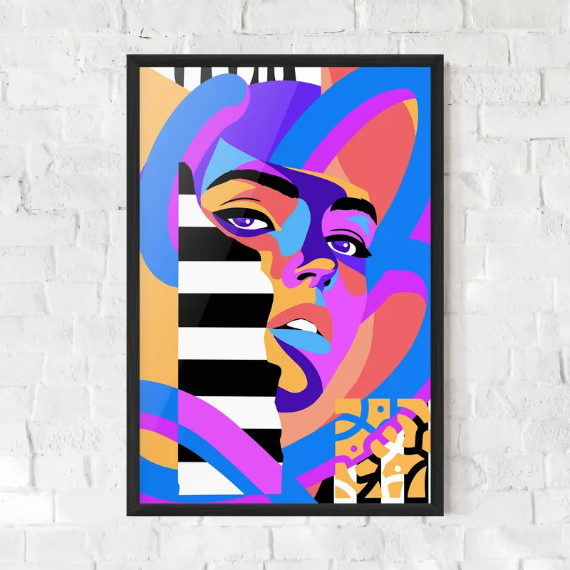 Meistverkauft Gerahmte Poster Woman Art Face