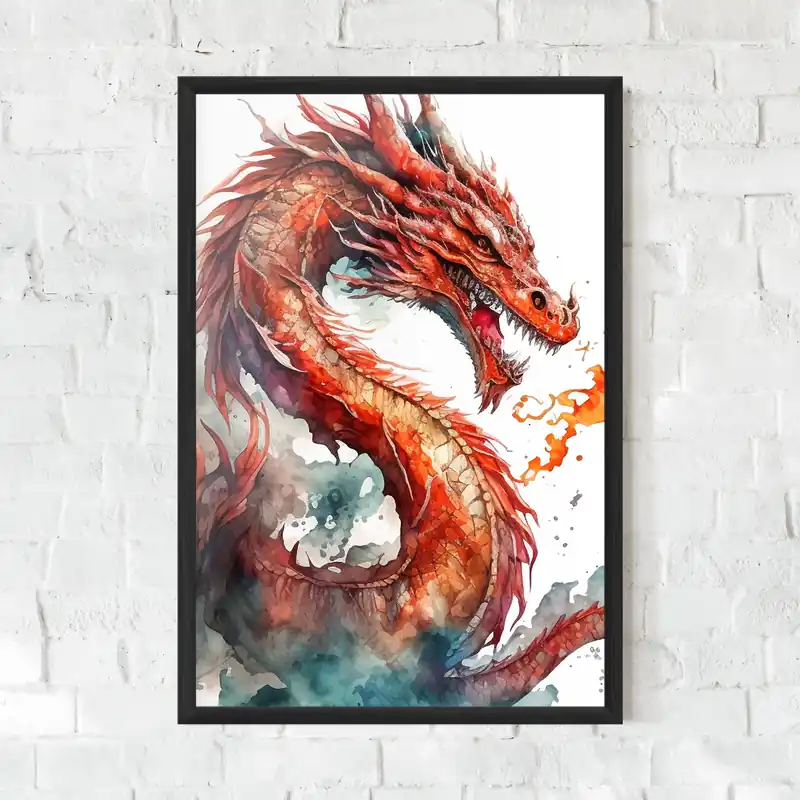 Sofort Bestellen Gerahmte Poster Fire Dragon
