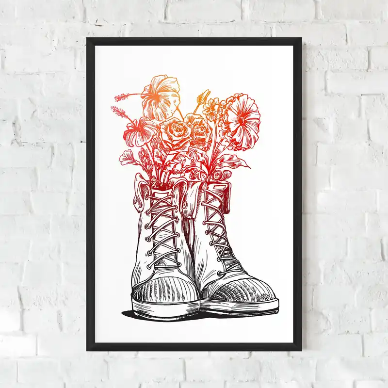 Begrenztes Angebot Gerahmte Poster Flower In Shoes
