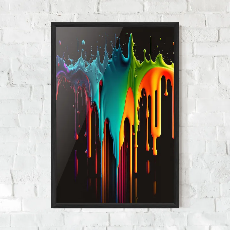 Kracherpreis Gerahmte Poster Rainbow Floating Colors
