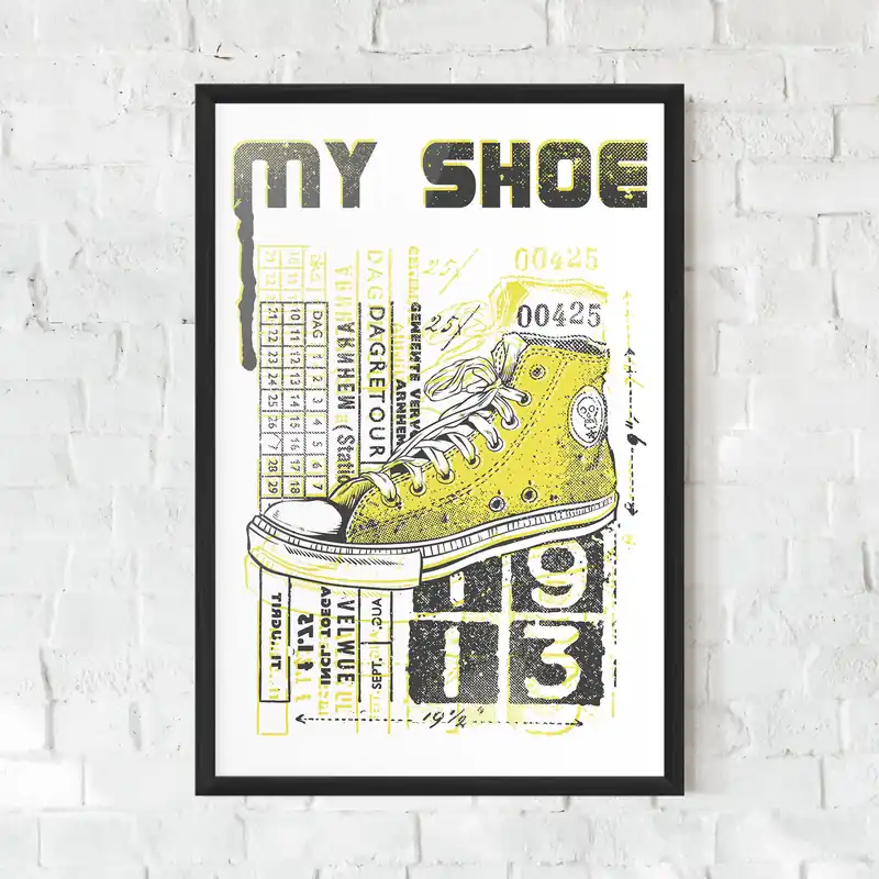 Sonderaktion Gerahmte Poster My Shoe Yellow