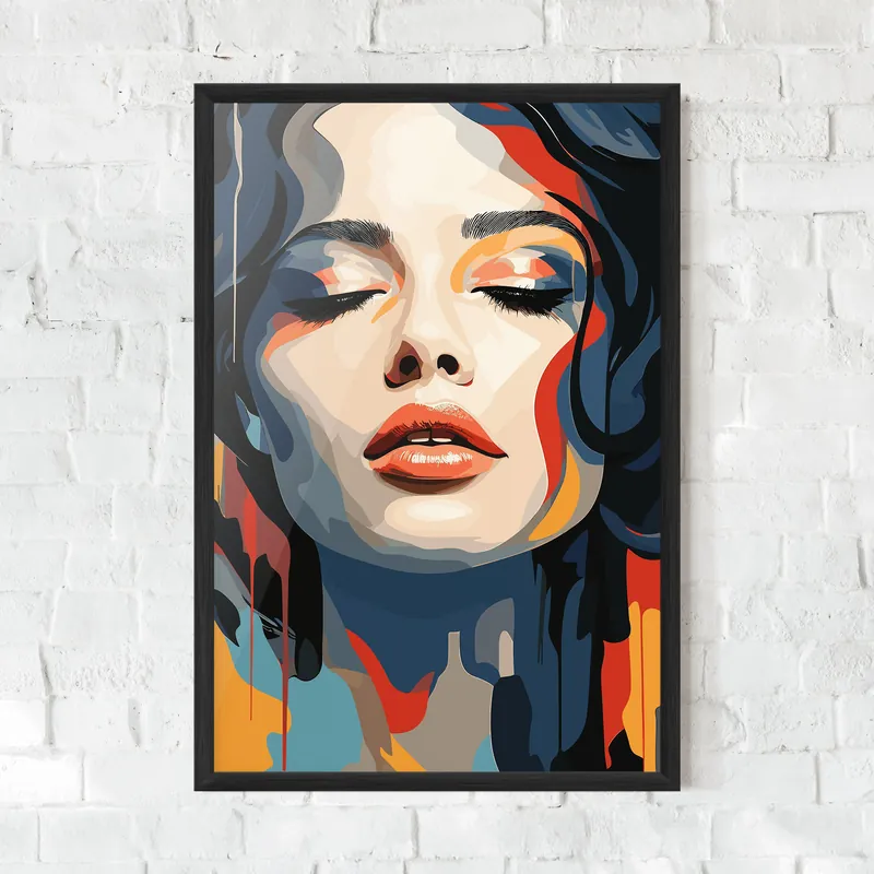 Aktuell Gerahmte Poster Juicy Abstract Lips