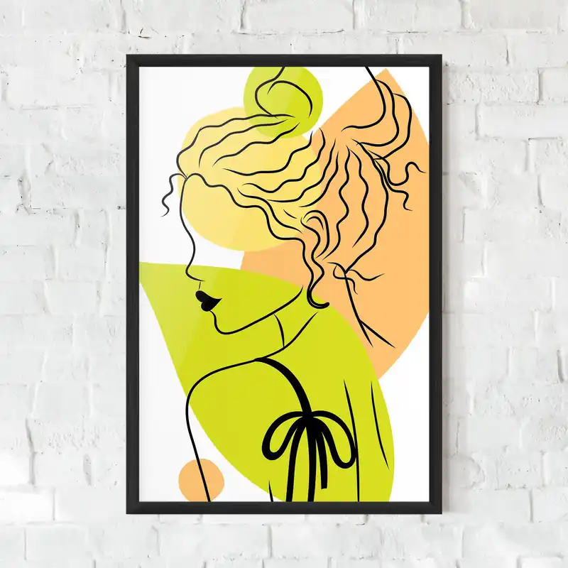 Rabatt Gerahmte Poster Lime Woman