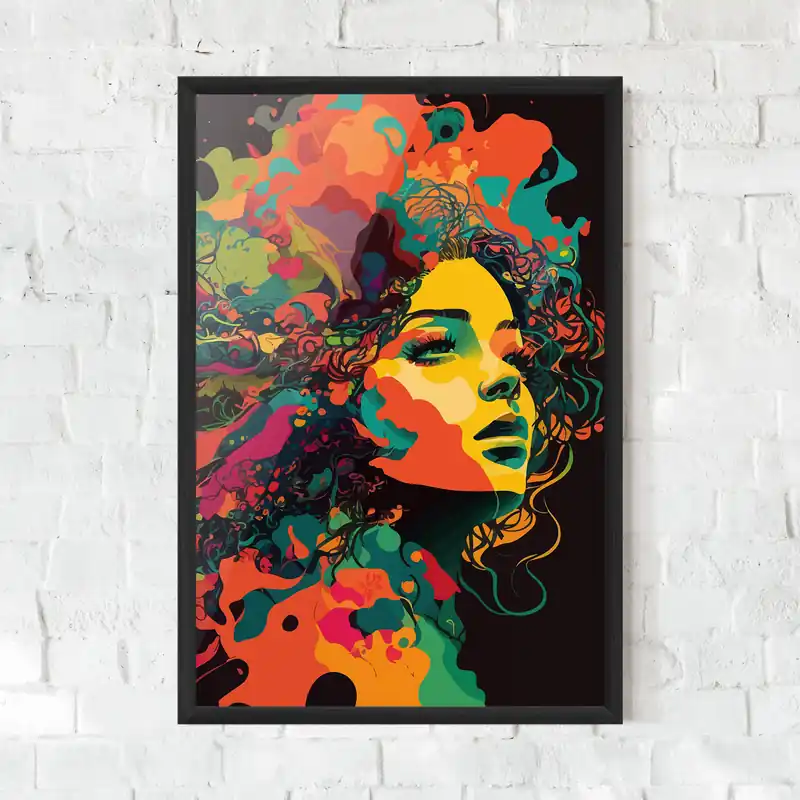 Gerahmte Poster Colorful African Woman Neue Ware