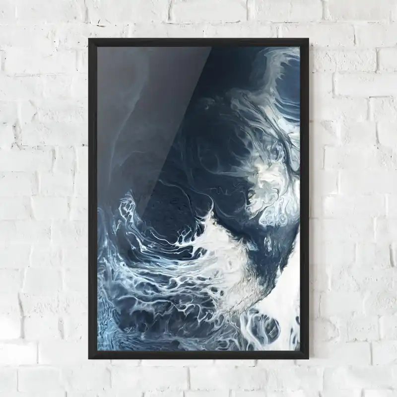 Gerahmte Poster Dark Blue Wave Must-Have