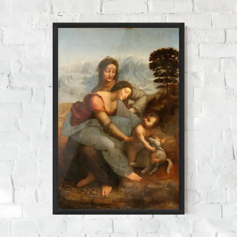Gerahmte Poster Leonardo Da Vinci Virgin And Child With St Anne Günstig