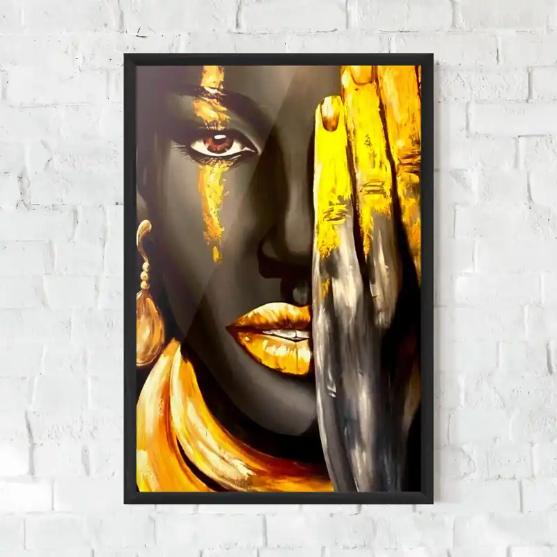 Ausverkauf Gerahmte Poster Golden African Women