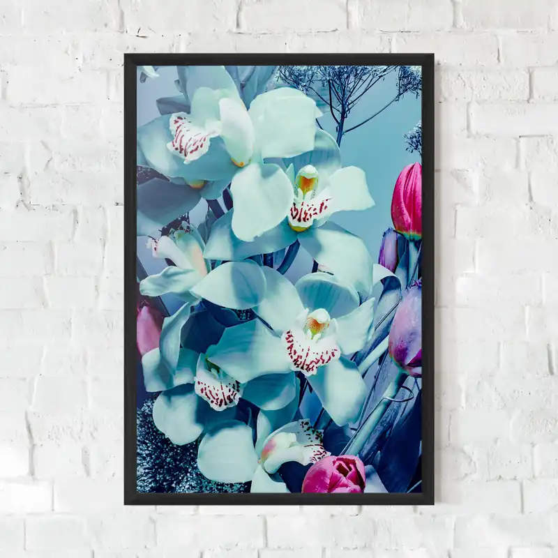 Gerahmte Poster Light Blue Orchids Sonderaktion