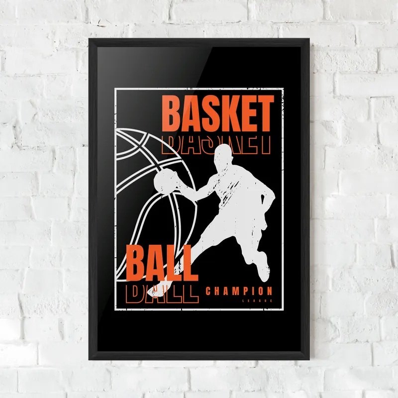 Gerahmte Poster Basket Champion Sofort Bestellen