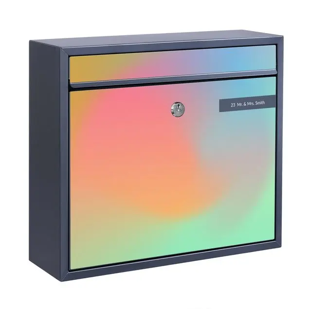 Regenbogenfarben Briefkasten mit eigenem Text Direkt Vom Hersteller