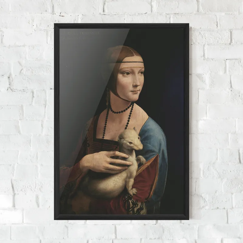 Gerahmte Poster Lady With An Ermine Leonardo Da Vinci Kostenloser Versand