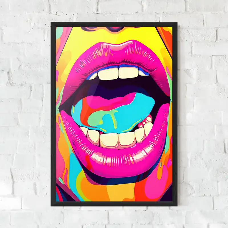 Preisreduziert Gerahmte Poster Pop Art Mouth