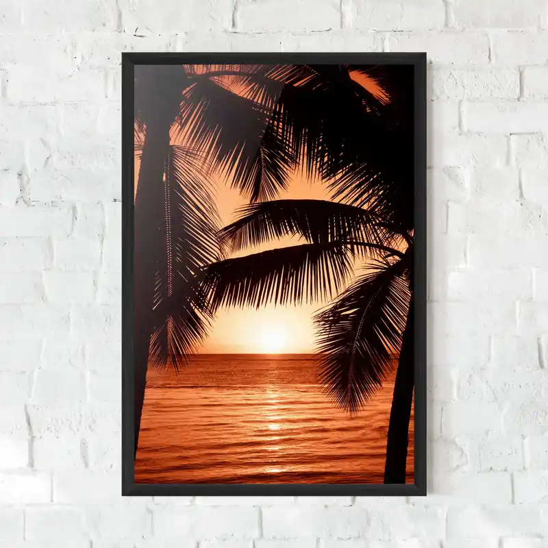 Gerahmte Poster Orange Sea Top-Angebot