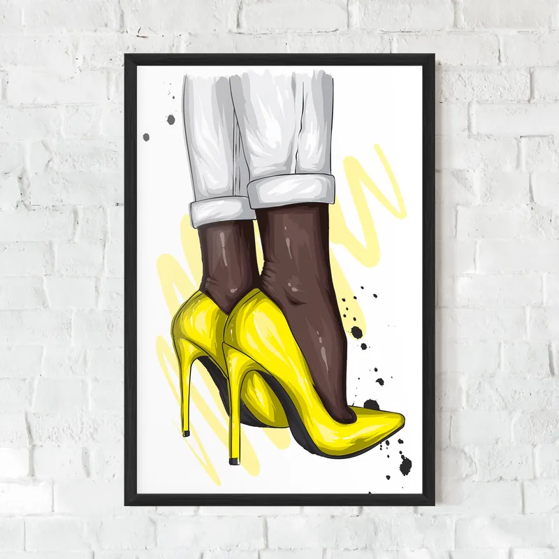 Letzte Chance Gerahmte Poster Yellow Shoes