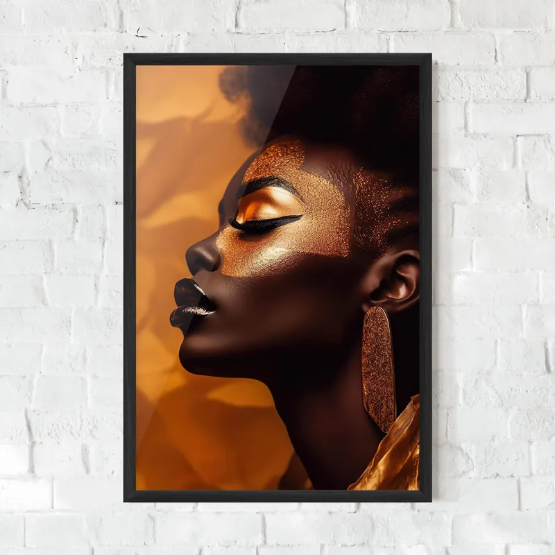 Jetzt Kaufen Gerahmte Poster Fashion Gold Portrait