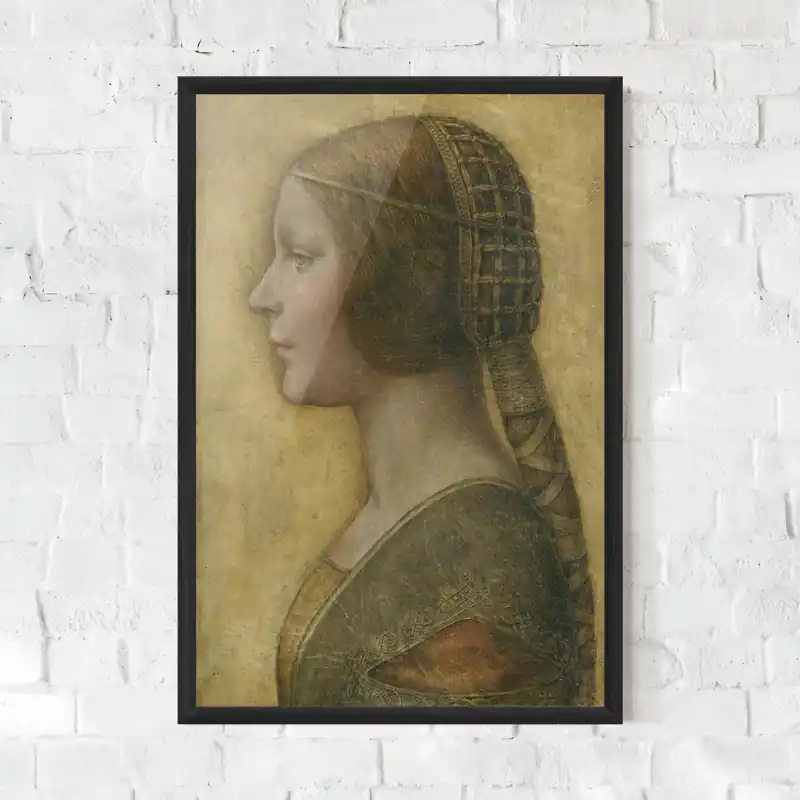Wochenendangebot Gerahmte Poster Profile Of A Young Fiancee Da Vinci