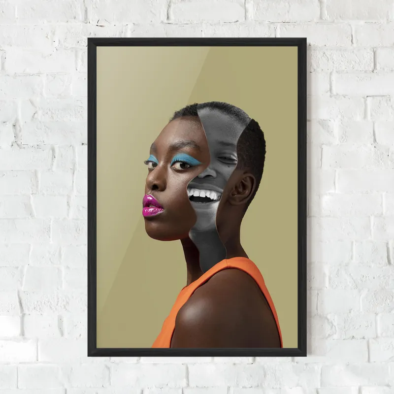 Direkt Vom Hersteller Gerahmte Poster American Woman Collage