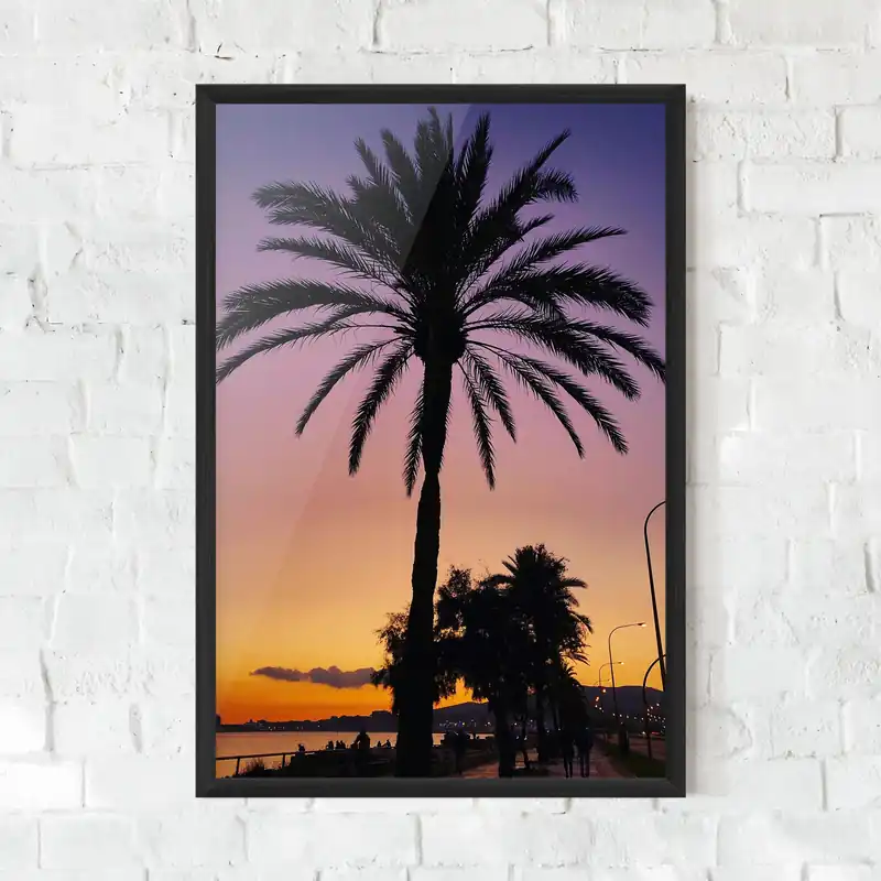 Meistverkauft Gerahmte Poster Purple Palm