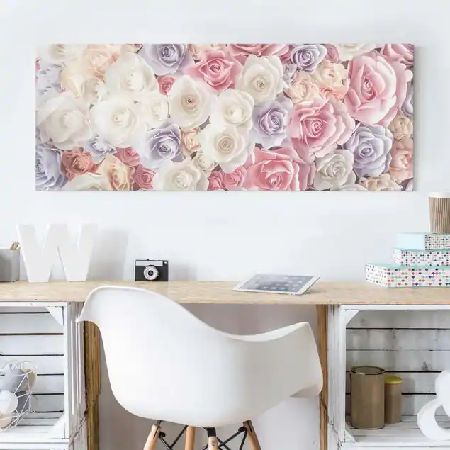 Pastell Paper Art Rosen Sichere Zahlung