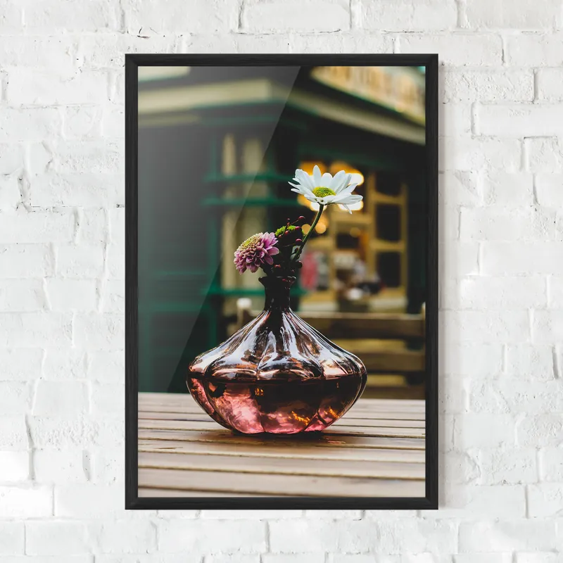 Highlight Gerahmte Poster Pink Vase Flower