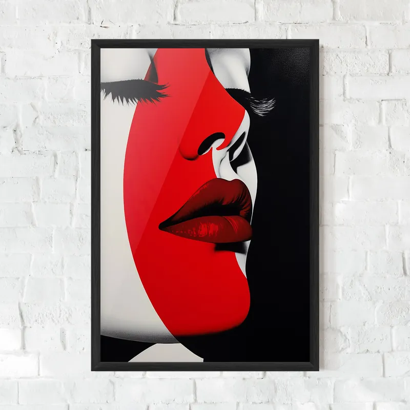Letzte Chance Gerahmte Poster Dark Red Lips