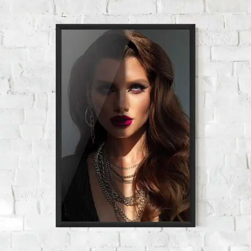 Saisonangebot Gerahmte Poster Model Makeup