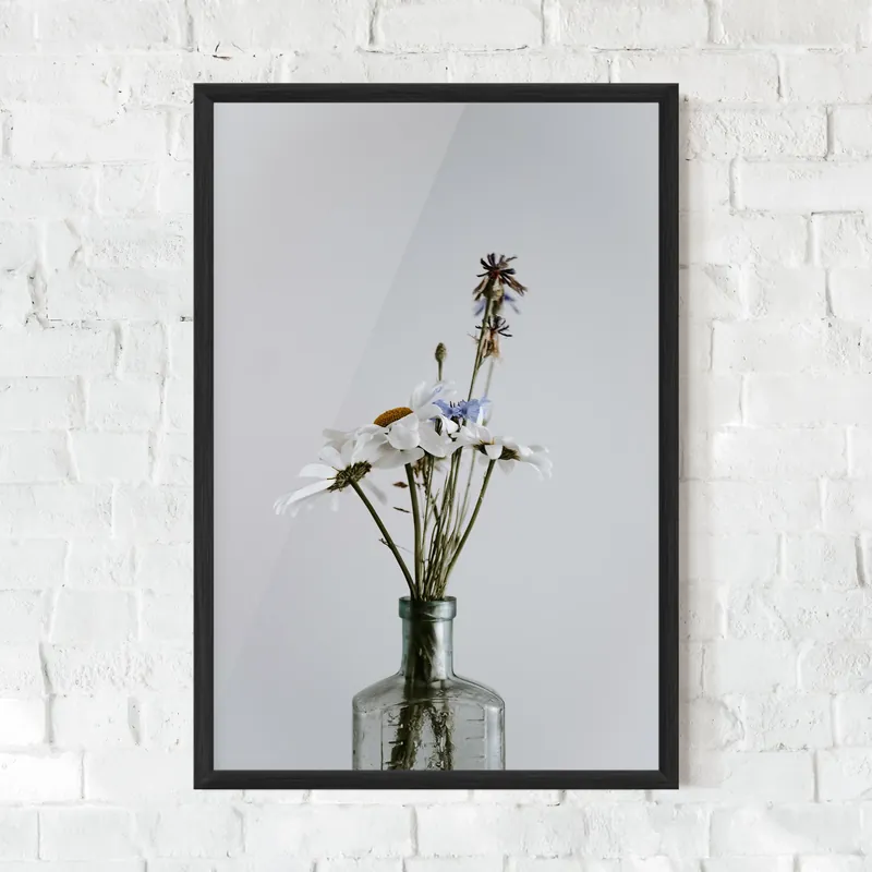 Preiswert Gerahmte Poster White Flower Vase