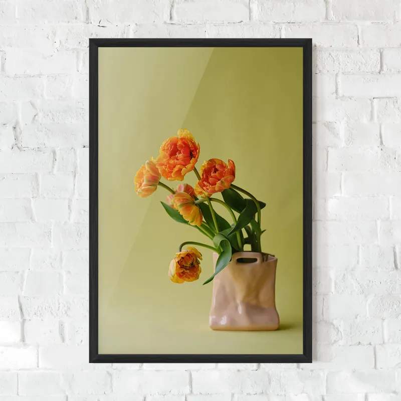 Kostenloser Versand Gerahmte Poster Cream Cool Vase