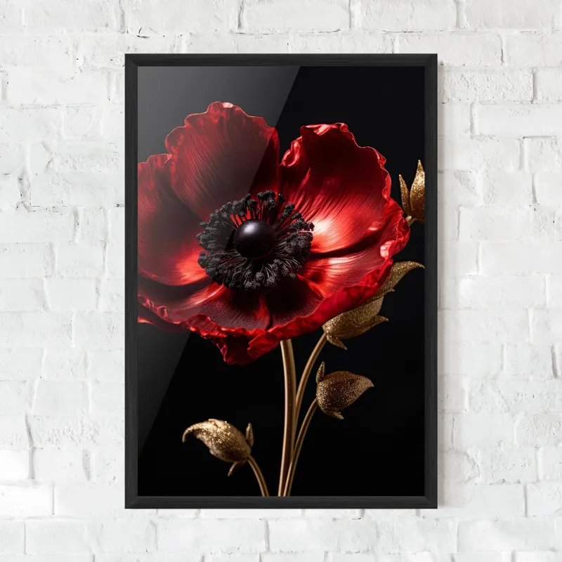 Top-Preis Gerahmte Poster Dark Red Poppy