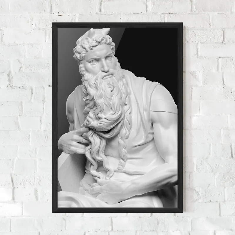 Gerahmte Poster Moses Statue Solange Der Vorrat Reicht