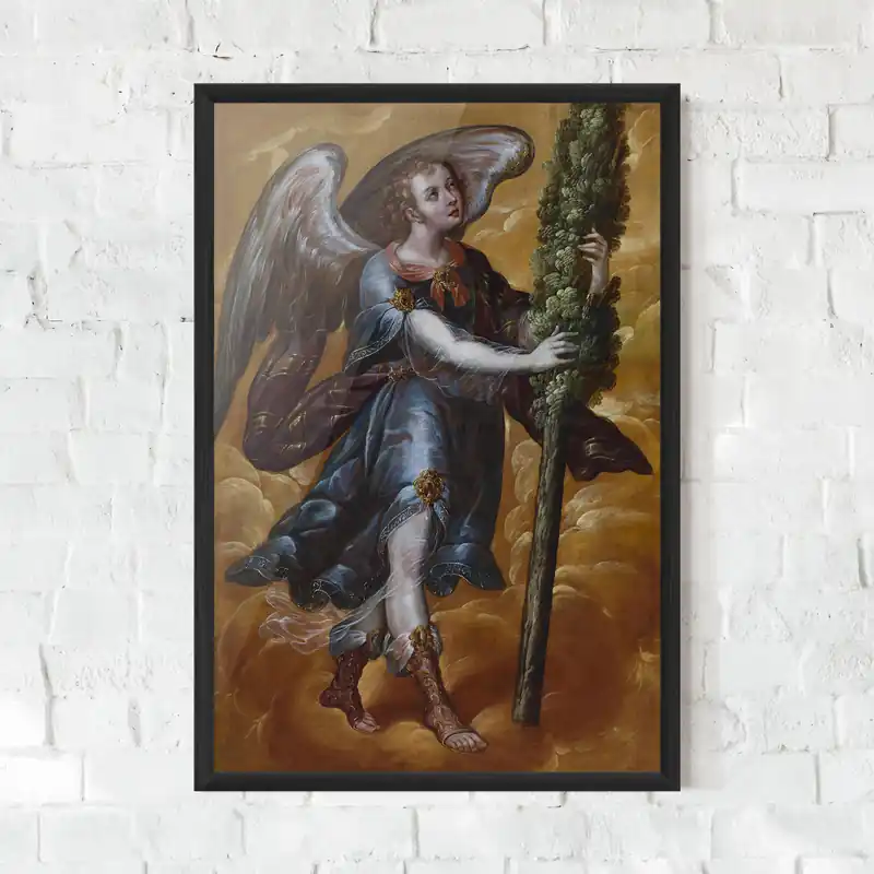 Gerahmte Poster Angel Holding A Tree Top-Preis