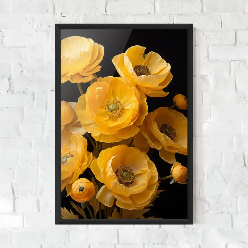Gerahmte Poster Yellow Poppy Abverkauf