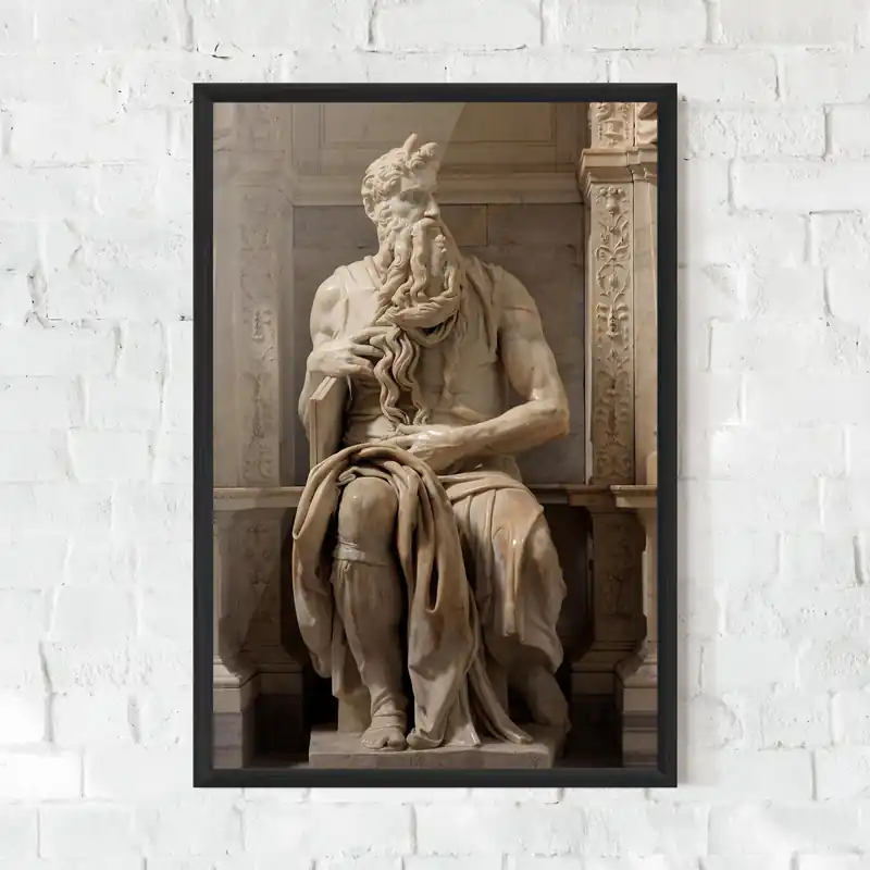Gerahmte Poster Statue Moses Expressversand