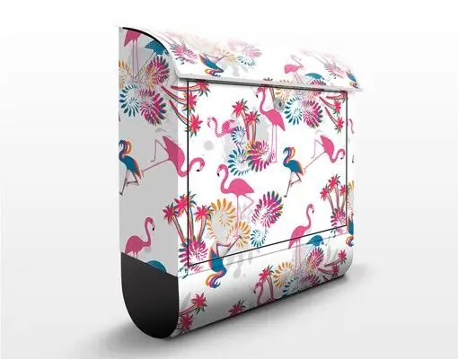 Nur Heute Flamingo Designmuster Briefkasten