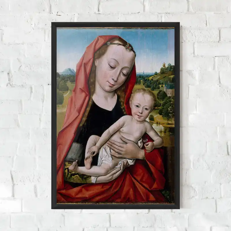 Gerahmte Poster Little Religious Baby Schneller Versand