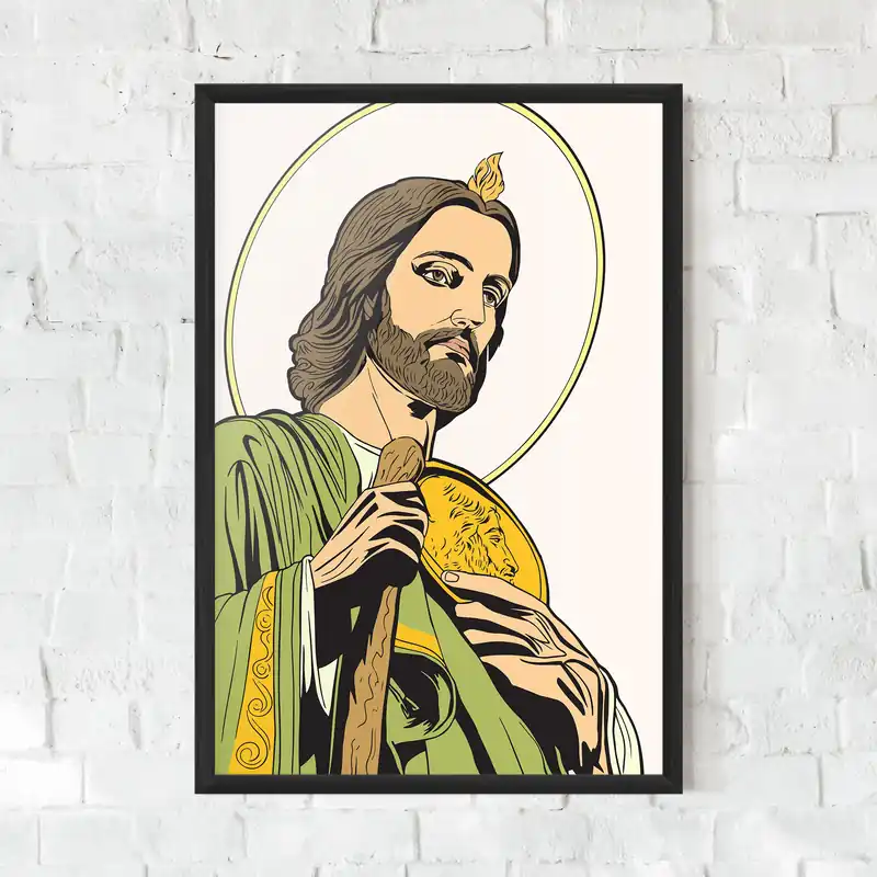 Kracherpreis Gerahmte Poster Green Jesus