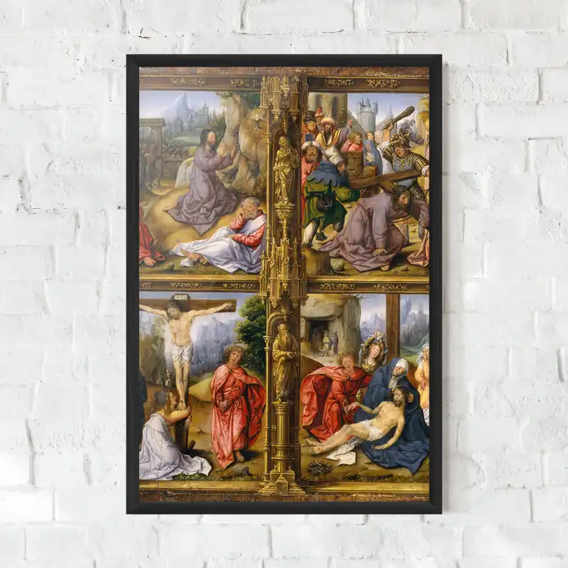 Gerahmte Poster Gold Window View Sichere Zahlung