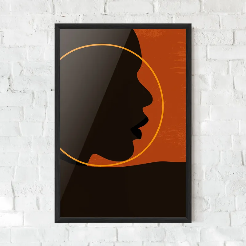 Gerahmte Poster African Woman Orange Top-Angebot