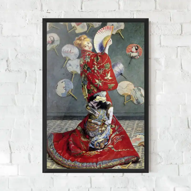 Gerahmte Poster Camille Monet In Japanese Costume Knallerangebot