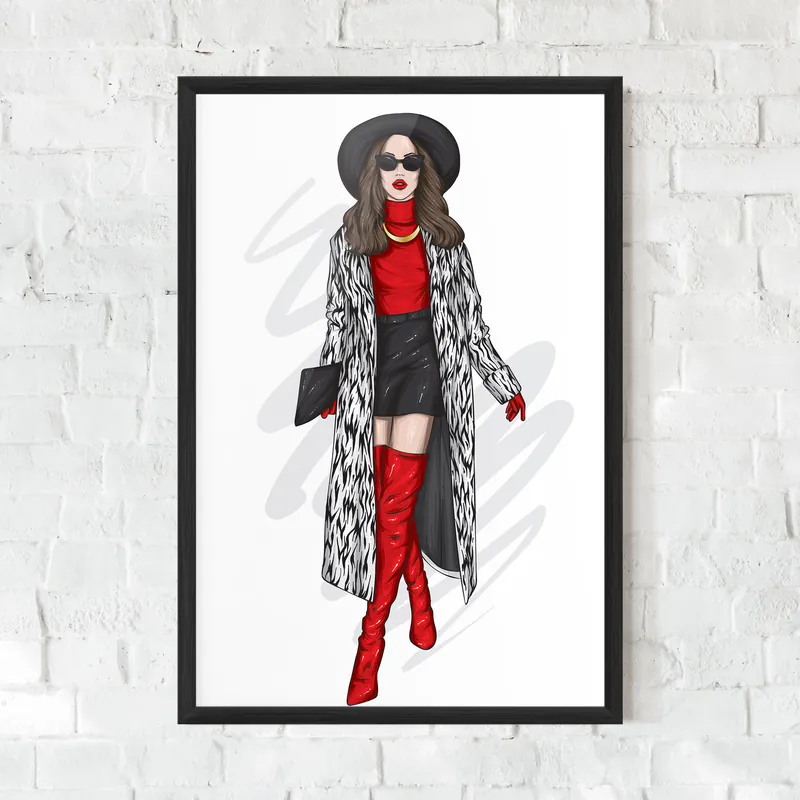 Gerahmte Poster Black White Coat Knallerangebot