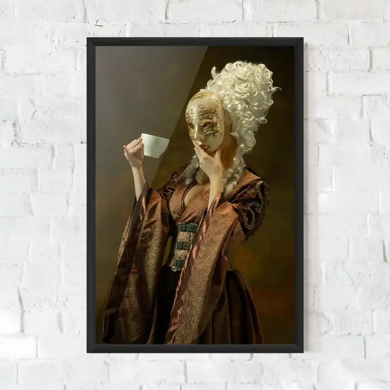 Super-Preis Gerahmte Poster Medieval Woman Tea