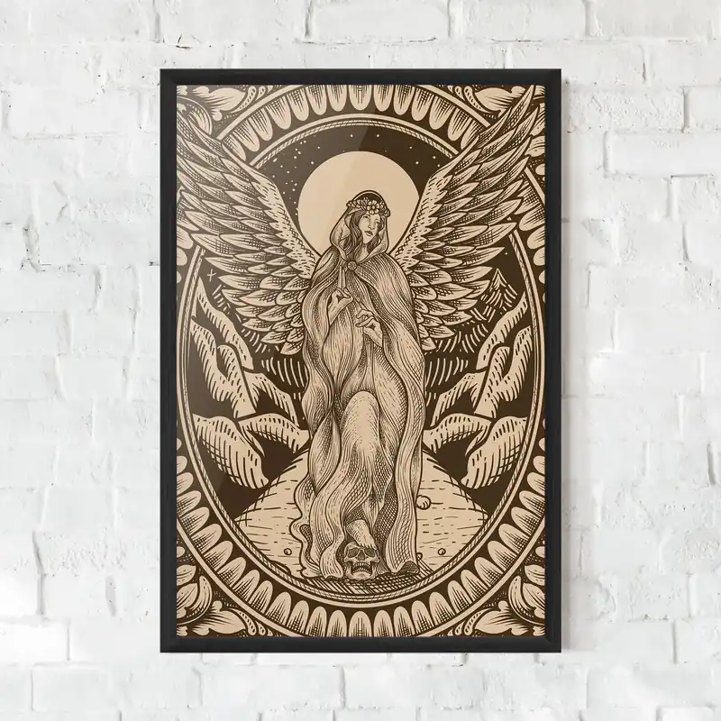 Top-Seller Gerahmte Poster Cream Angel