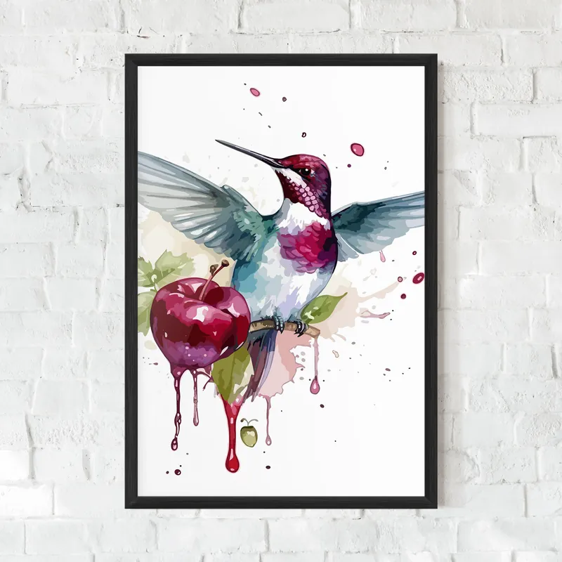 Top-Angebot Gerahmte Poster Small Cherry Bird