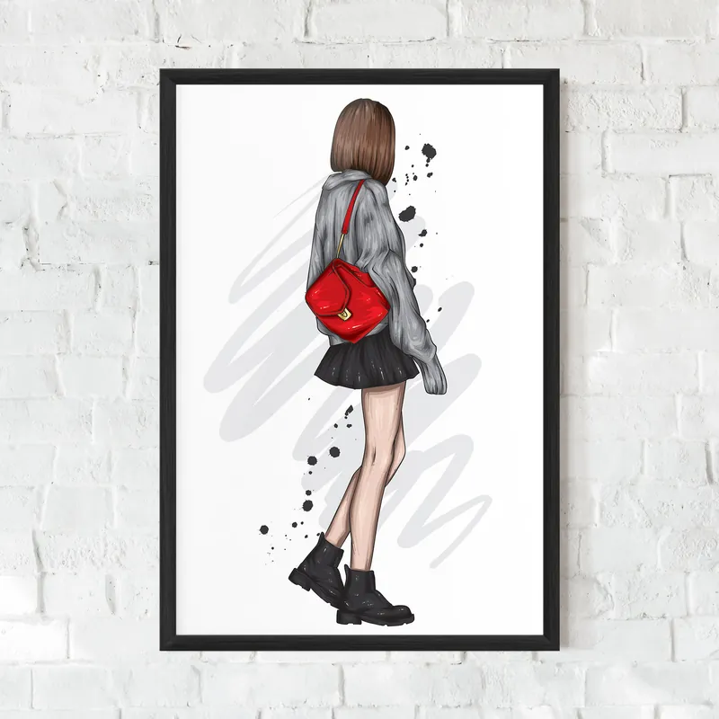 Gerahmte Poster Grey Blouse Woman Knallerangebot