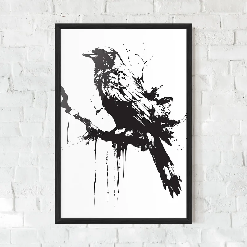 Super-Preis Gerahmte Poster Gothic Crow