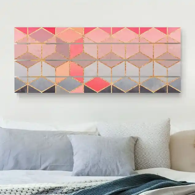 Buntes Pastell goldene Geometrie Nur Für Kurze Zeit