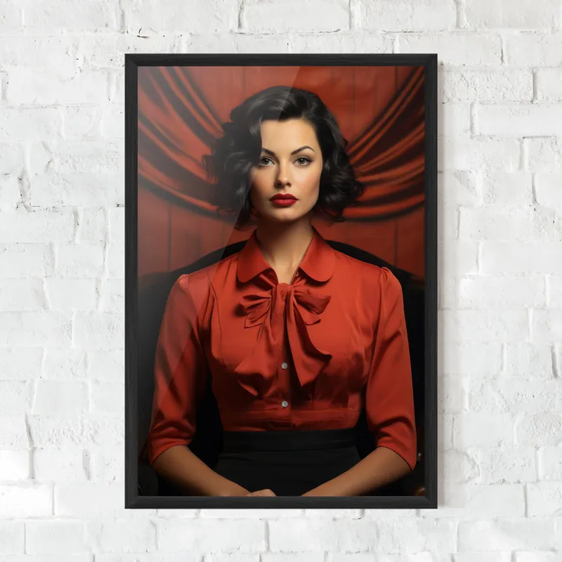 Gerahmte Poster Pretty Red Blouse Nur Heute