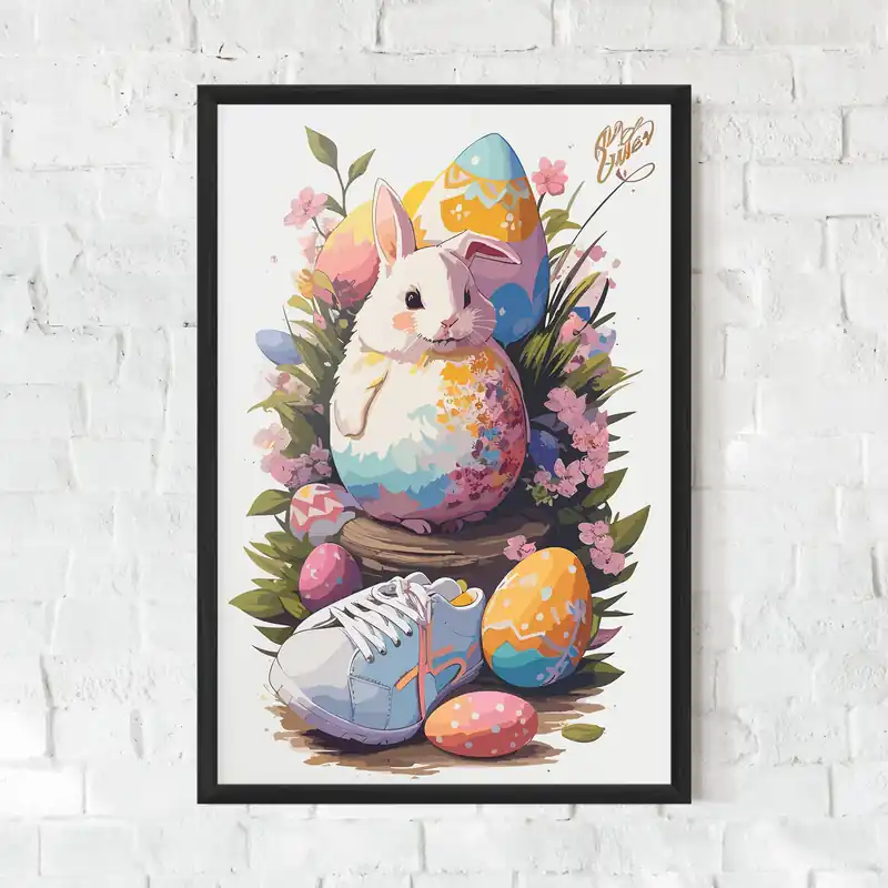 Gerahmte Poster Fatt Cute Bunny Kostenloser Versand