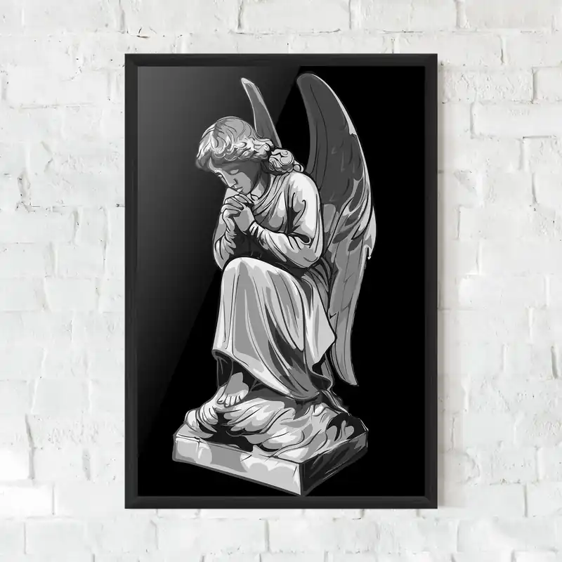 Finale Aktion Gerahmte Poster Angel Pray