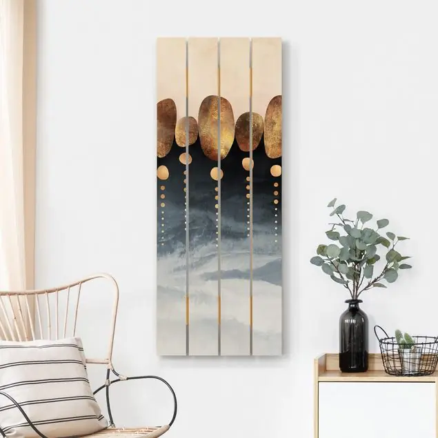 Billig Abstrakte goldene Steine